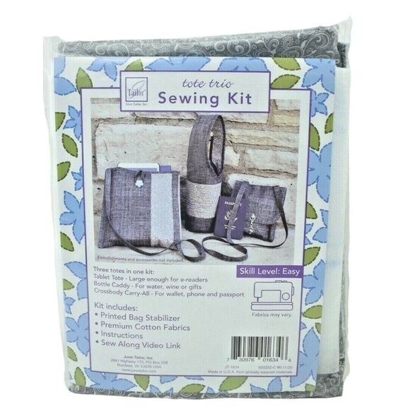 June Tailor Other - June Tailor Inc: Tote Trio Sewing Kit - Swirl Tonals - Easy Level (New)